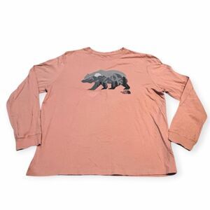THE NORTH FACE Women’s Pink Long Sleeve Bear Graphic T-Shirt Size XL